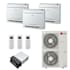 LG 48K BTU Cooling 20.5 SEER2 Three Zone Floor Console Mini Split Package with 12K + 12K + 15K Indoor Units White