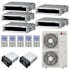 LG 48K BTU Cooling 19 SEER2 Five Zone Concealed Duct Mini Split Package with 9K + 12K + 12K + 12K + 12K Indoor Units White