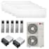 LG 50.5K BTU Cooling 20.6 SEER2 Five Zone Wall Mount Mini Split Package with 9k + 9k + 12k + 15k + 24k Indoor Units White