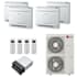 LG 50.5K BTU Cooling 20.6 SEER2 Four Zone Floor Console Mini Split Package with 12K + 12K + 12K + 12K Indoor Units White