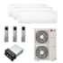 LG 50.5K BTU Cooling 20.6 SEER2 Three Zone Wall Mount Mini Split Package with 12k + 15k + 18k Indoor Units White
