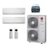 LG 42K BTU Cooling 21.5 SEER2 Two Zone Wall Mount Mini Split Package with 18k + 24k Indoor Units White