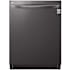 LG 24 Inch Wide 15 Place Setting Built-In Fingerprint Resistant Top Control Dishwasher with QuadWash and TrueSteam PrintProof Black Stainless Steel