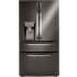 LG 36 Inch Wide 22.5 Cu. Ft. Energy Star Rated French Door Refrigerator with Craft Ice Maker PrintProof Black Stainless Steel