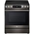 LG 30 Inch Wide 6.3 Cu. Ft. Free Standing Electric Range with Air Fry and EasyClean Technology Black Stainless Steel