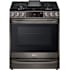 LG 30 Inch Wide 6.3 Cu. Ft. Free Standing Gas Range with Sealed Burners and Storage Drawer PrintProof Black Stainless Steel