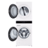 LG 27 Inch Wide Energy Star Certified Laundry Center with 5 Cu. Ft. Washer and 7.4 Cu. Ft. Electric Dryer with Smart Pairing and LCD Display White