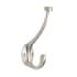 Liberty Hardware Brainerd Double Robe Hook Satin Nickel