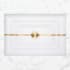 Linkasink 20" Rectangular Glass Undermount Bathroom Sink with Metal Leaf Accent White Glass with Gold