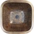 Linkasink Cast Bronze 16" Square Bronze Drop In or Undermount Bathroom Sink Antique Bronze
