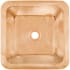 Linkasink Smooth Small Square 16" Square Brass Drop In Bathroom Sink Polished Unlacquered Rose Gold / Copper