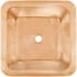 Linkasink Smooth Small Square 16" Square Brass Drop In Bathroom Sink Polished Unlacquered Rose Gold / Copper