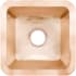 Linkasink Smooth Small Square 16" Square Brass Drop In Bathroom Sink Satin Unlacquered Rose Gold / Copper