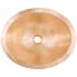 Linkasink Smooth Small Oval 17-1/2" Oval Brass Drop In Bathroom Sink Satin Unlacquered Rose Gold