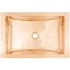 Linkasink Smooth Rectangular Crescent Sink 21" Rectangular Brass Drop In Bathroom Sink Polished Unlacquered Rose Gold