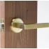 Linnea Marine Grade 316 Stainless Steel LL90 Dummy Door Lever Set with Round Rose Satin Brass