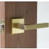 Linnea Marine Grade 316 Stainless Steel LL90 Dummy Door Lever Set with Square Rose Satin Brass