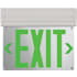 Lithonia Lighting Basics Edge-Lit Exit Sign 4" Wide LED Green Letter Surface Exit Light White