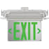 Lithonia Lighting Basics Edge-Lit Exit Sign 4" Wide Green Letter Surface or Recessed Mount LED Exit Light White