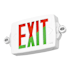 Lithonia Lighting Quantum LHQM 17" Wide Exit Combo with Red and Green Letters White