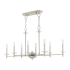 Livex Lighting Bennington 8 Light 40" Wide Crystal Chandelier Brushed Nickel