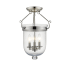 Livex Lighting Jefferson 3 Light Semi-Flush Ceiling Fixture Polished Nickel