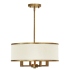 Livex Lighting Park Ridge 4 Light 18" Wide Drum Chandelier Hand Painted Antique Gold Leaf