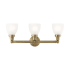 Livex Lighting Classic 3 Light Bathroom Vanity Light Antique Brass