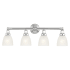 Livex Lighting Classic 4 Light Bathroom Vanity Light Chrome