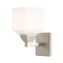 Livex Lighting Aragon Single Light 10" Tall Bathroom Sconce Brushed Nickel