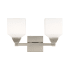 Livex Lighting Aragon 2 Light 15" Wide Bathroom Vanity Light Brushed Nickel