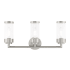 Livex Lighting Hillcrest 3 Light 24" Wide Bathroom Vanity Light Brushed Nickel