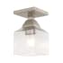 Livex Lighting Aragon Single Light 5" Wide Semi-Flush Ceiling Fixture Brushed Nickel