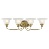 Livex Lighting Edgemont Bathroom Vanity Bar with 4 Lights Antique Brass