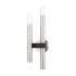 Livex Lighting Helsinki 2 Light 18" Tall Wall Sconce Brushed Nickel with Bronze Accents