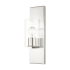 Livex Lighting Zurich Single Light 15" Tall Bathroom Sconce Brushed Nickel