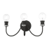 Livex Lighting Lansdale 3 Light 19" Wide Commercial Vanity Light Black / Brushed Nickel Accent