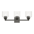 Livex Lighting Aragon 3 Light 23" Wide Commercial Vanity Light Black Chrome