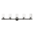 Livex Lighting Munich 5 Light 42" Wide Commercial Vanity Light Black Chrome