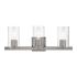 Livex Lighting Clarion 3 Light 23" Wide Commercial Vanity Light Black Chrome