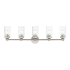 Livex Lighting Whittier 5 Light 35" Wide Vanity Light Brushed Nickel