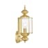 Livex Lighting Outdoor Basics Single Light 17" High Outdoor Wall Sconce Polished Brass