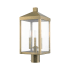 Livex Lighting Nyack 3 Light 20" Tall Post Light Antique Brass
