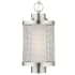 Livex Lighting Nottingham Single Light 7" Wide Outdoor Cage Mini Pendant Brushed Nickel