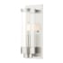 Livex Lighting Hillcrest 12" Tall Outdoor Wall Sconce Brushed Nickel