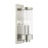 Livex Lighting Hillcrest 2 Light 16" Tall Outdoor Wall Sconce Brushed Nickel