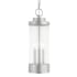 Livex Lighting Hillcrest 3 Light 7" Wide Outdoor Mini Pendant Brushed Nickel