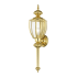 Livex Lighting Outdoor Basics Single Light 25-1/4" High Outdoor Wall Sconce Polished Brass