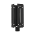 Livex Lighting Utrecht Single Light 20" Tall Post Light Black with Brushed Nickel Accents