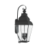 Livex Lighting Exeter 4 Light 36" Tall Outdoor Wall Sconce with Clear Glass Shade Black